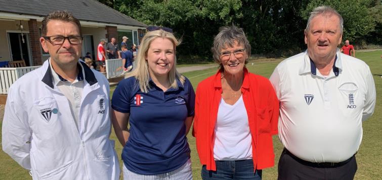 Umpires and Scorers - Huw Simpkins, Natalie Thomas, Julie Davies and Chris Stapleton